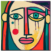 Naive face portrait - painting by numbers